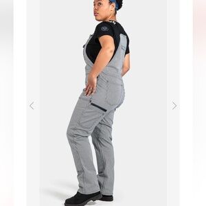 Dovetail Workwear Freshley Bib Overalls Womens 6 Blue Stripe Utility Workwear 12